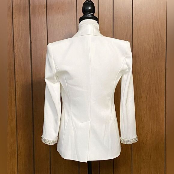 Generation Love Argo Crystal Trimmed Satin & Crepe Blazer size XS - Picture 11 of 16